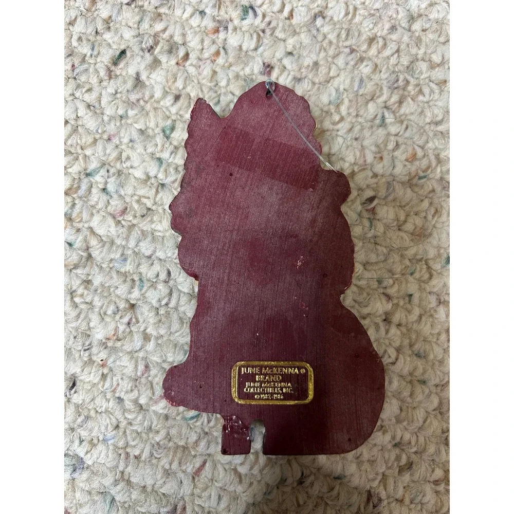 June‎ McKenna Collectibles Inc. Santa Claus Ornament with Tree and Gift Bag 1982